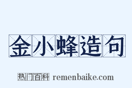 金小蜂造句是什么意思的图片